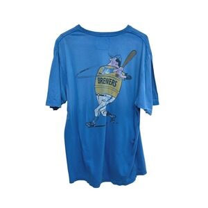 Red Jacket Milwaukee Brewers Graphic T-Shirt MLB Baseball XL‎